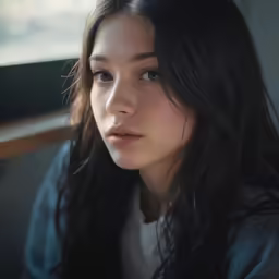 a girl sitting at the edge of a window in front of sunlight