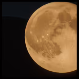 there is a yellow light on the moon