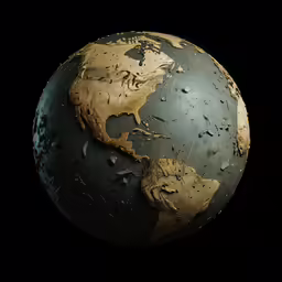 a close up photo of the earth with very little raindrops