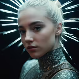 a white woman with metal collar and piercings