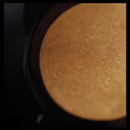 there is a round object sitting on a plate