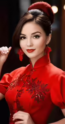 an asian woman is posing for a photo