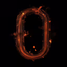 an alphabet made out of flames with black background