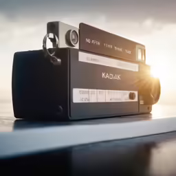 two electronics are sitting on the floor near the water