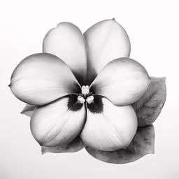 black and white photograph of a flower