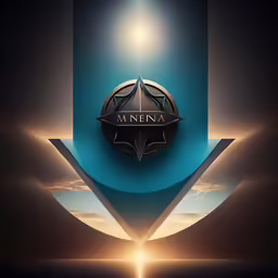 a stylized logo for the brand, arena