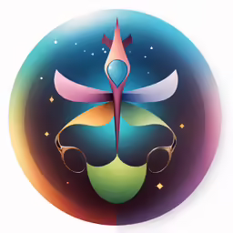 the avatar in a circle with glasses, has an image of a woman with a pink breast