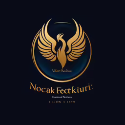 a black background with gold emblem for nocak peutu