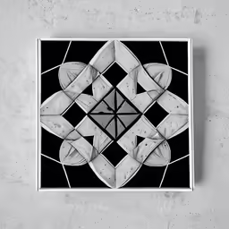 a piece of art on the wall next to a door
