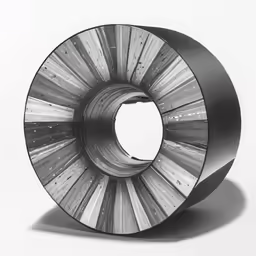 a round object that has been cut into pieces