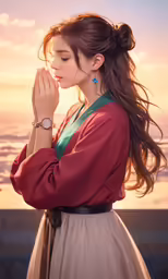 a woman with long hair and a watch on her wrist