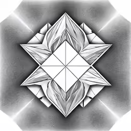 a stylized picture with leaves in the middle
