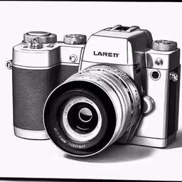 the camera has been drawn on a white background