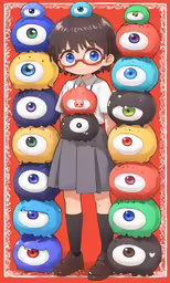 a girl holding up some doughnuts while posing for the camera