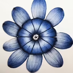 an intricately detailed image of blue leaves