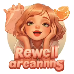 an image of an orange girl holding a slice of fruit