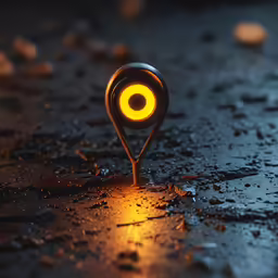 there is a light that is standing in the dark