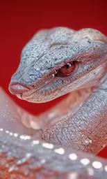 a lizard staring at the camera with some spots on its chest