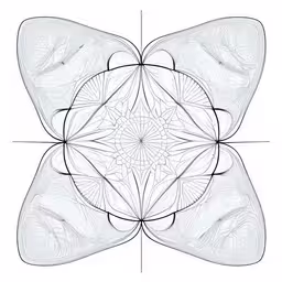 the pattern has been created with multiple points, but is also drawn to make it look like,a picture of an abstract pattern with many curves