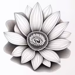 a large flower is shown with a spiral around it