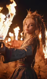 the princess of fire is holding out her sword