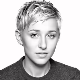 the young blonde haired woman is posing for the camera