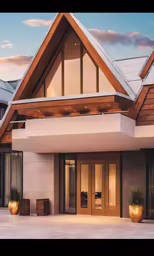 the outside view of a white, two story, house with a sloping roof