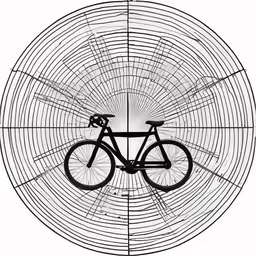 a bicycle with an eye that has been cut out