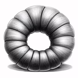 a drawing of a large circular object