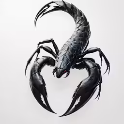 an abstract drawing of a scorpion