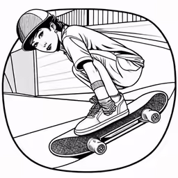 a person riding a skateboard on the pavement