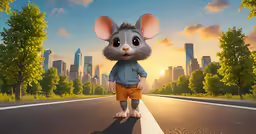 a young child dressed up as a mouse looking in the camera