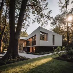 modern residential in the middle of a forest
