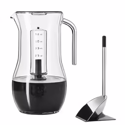 a jug and scooper set up for coffee