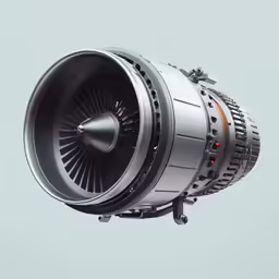 a jet engine being lifted into the air