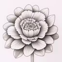 an oriental flower in black and white,a black and white image of a flower