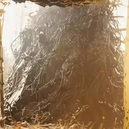 the back end of an old, rotten barn
