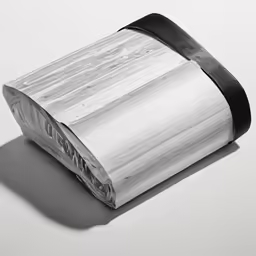 a roll of toilet paper with the top rolled up