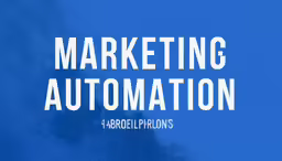 blue sky with text that says marketing automation