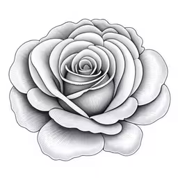 the center of a white rose on white paper,a simple flower drawing on white paper