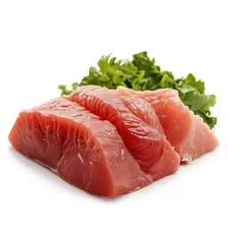 raw fish fillets with parsleys on the side