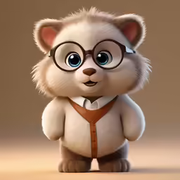 the character little timp is holding his glasses