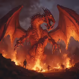 the video game hellblad has an enormous dragon with its legs spread