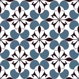a very nice looking design for something or some thing,abstract seamless pattern with flower in grey and blue colors,an abstract, modern style tile design with blue and brown circles on a white background,a blue and black tiled wallpaper pattern,the stylized pattern is seamless using this technique of cutting