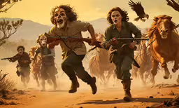 the movie has a team of soldiers running on horses,a group of soldiers run as they try to fight with horses