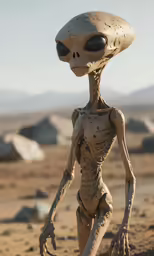 there is an alien character in this photo