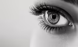 the eye of a woman with long lashes