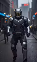 the suit on the man is gray and black