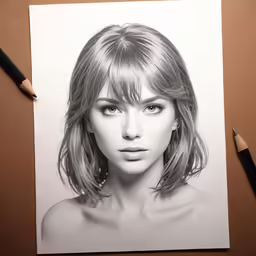 a picture with the face and neck lines drawn