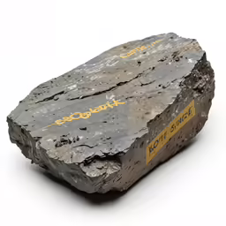 a rock that is stoned and with an arrow symbol